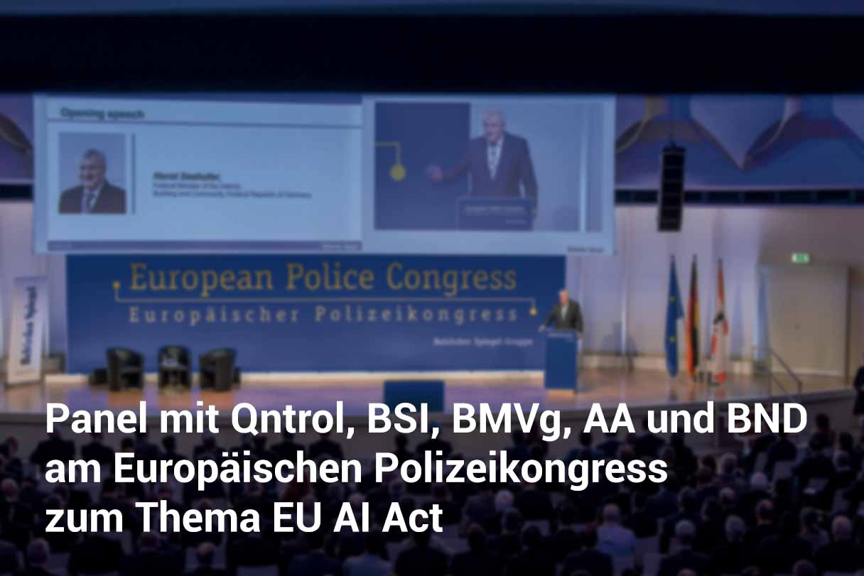 Qntrol am europäischen Polizeikongress in Berlin im April 2024