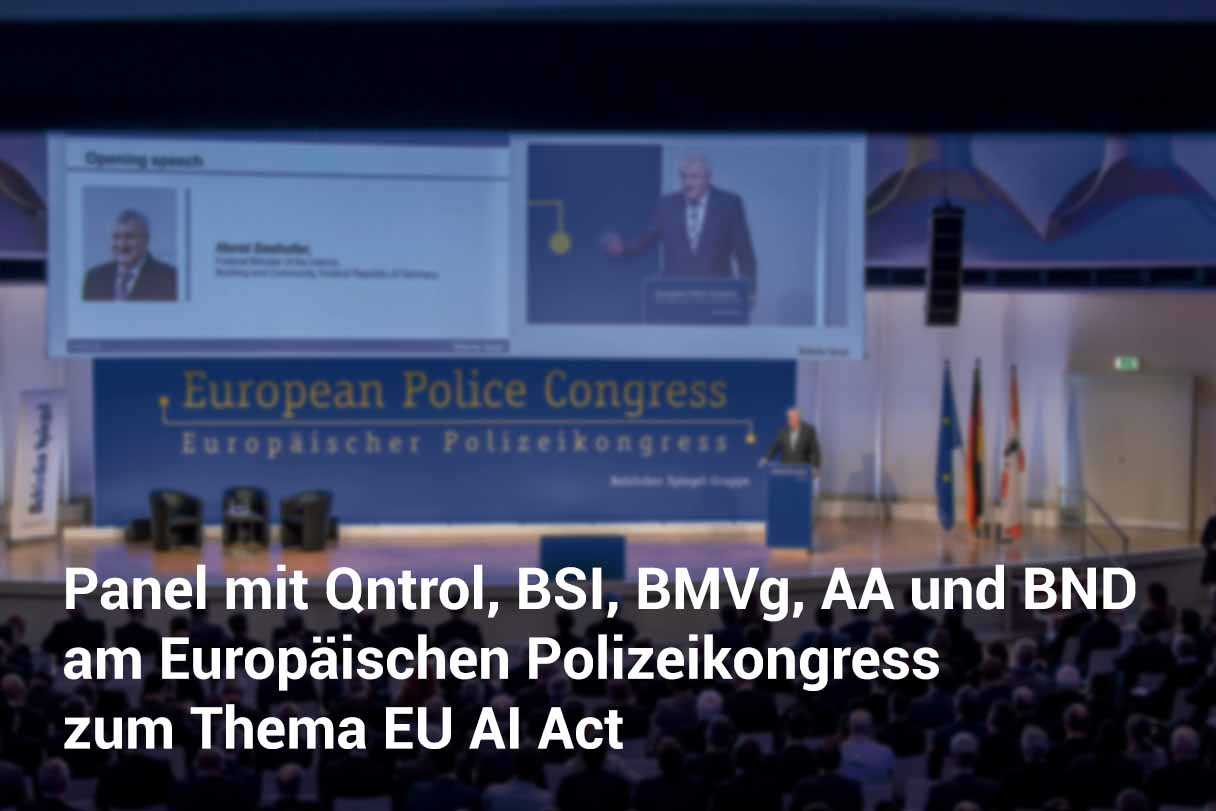 Qntrol am europäischen Polizeikongress in Berlin im April 2024