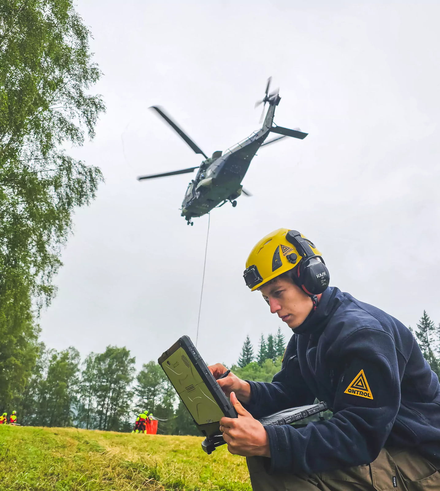 Qntrol bei Übung der Bundeswehr und der Flughelfer Bayern in Arrach