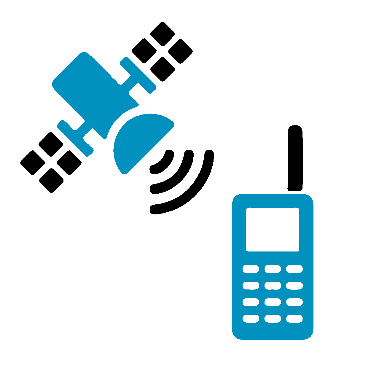 Funkgerät mit Telefonie und Satellitenfähigkeit