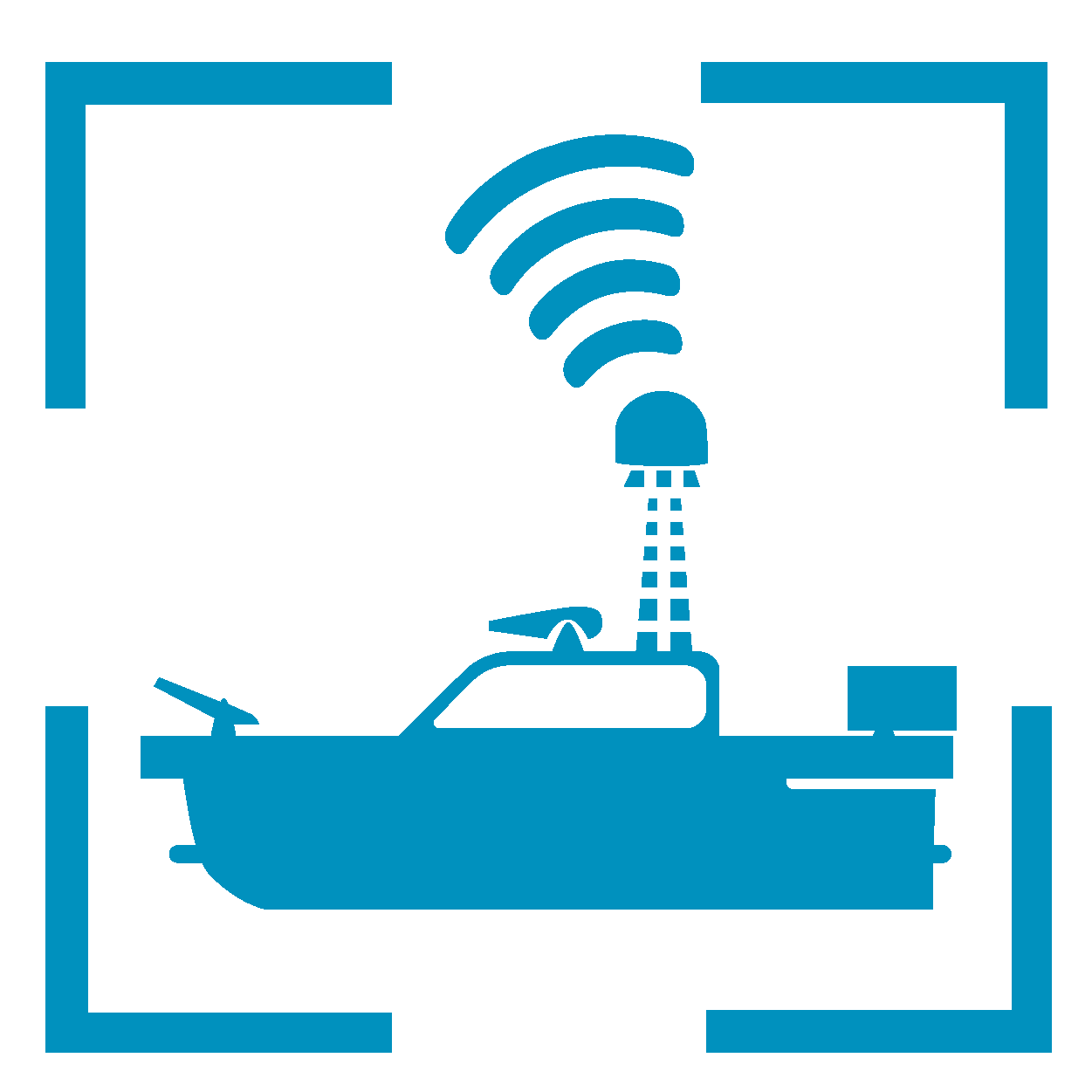 Bootseinbau für Satelliteninternet