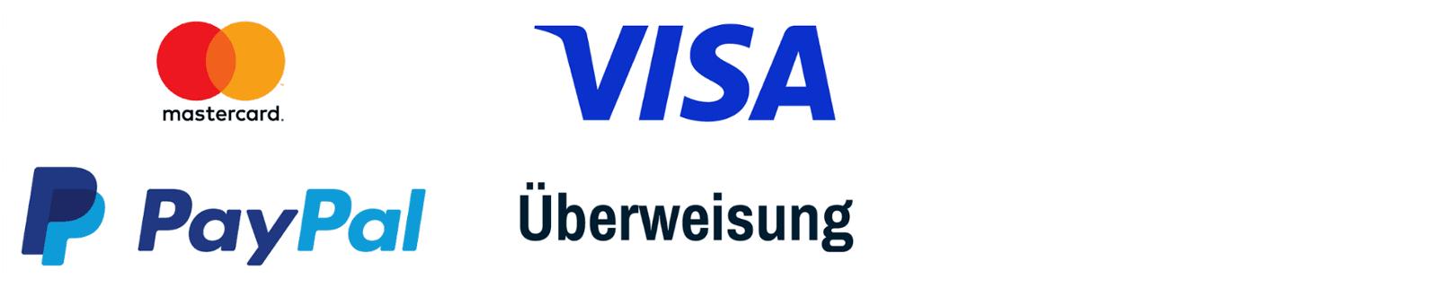 Qntrol akzeptiert Zahlungen per Paypal, Visa, Mastercard und Überweisung