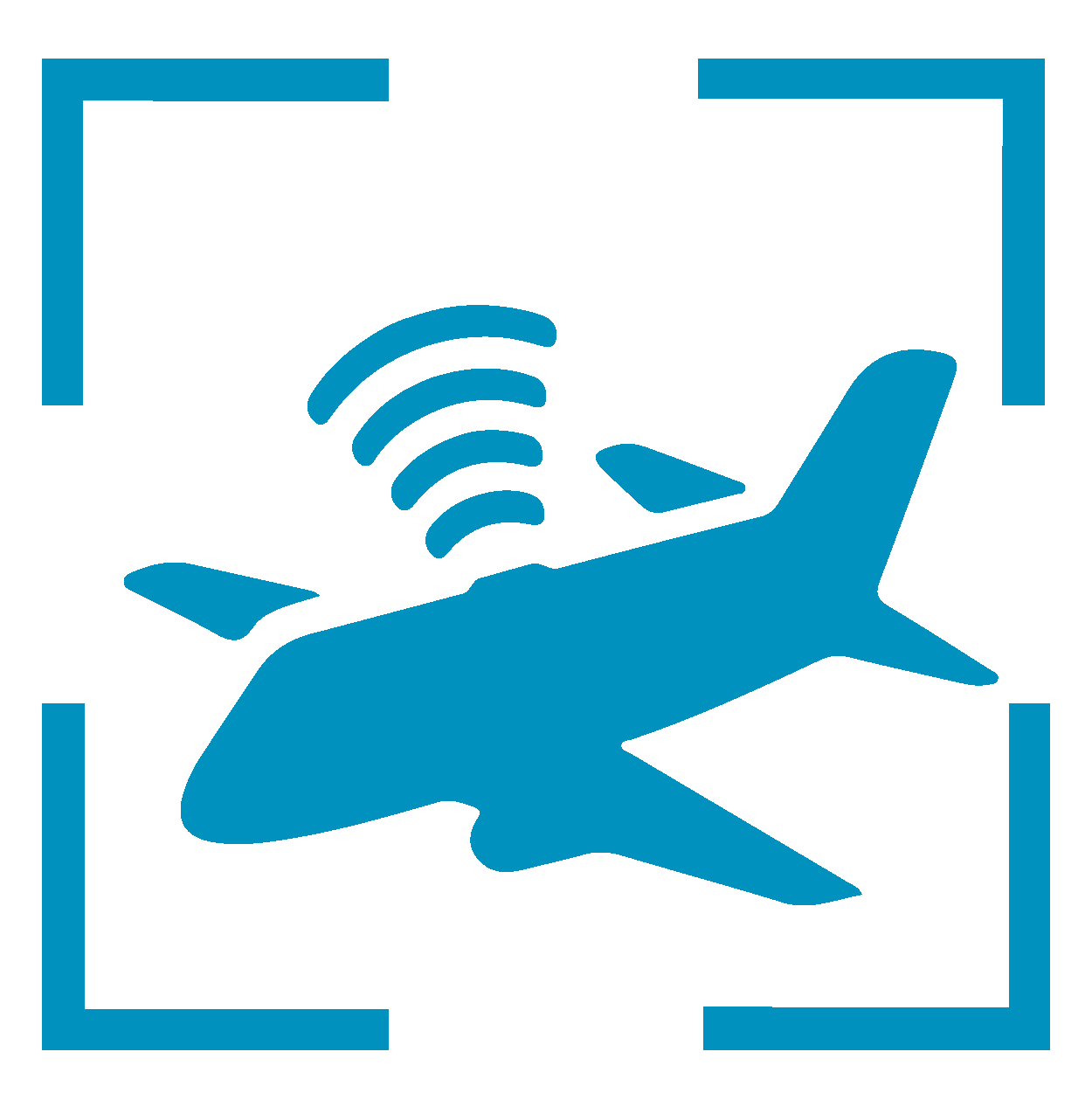 Flugzeugeinbau für Satelliteninternet von Qntrol